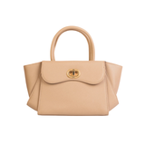 Chic Beige Structured Flap Handbag for Women