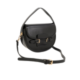 Elegant Black Saddle Handbag for Women