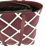 Refined Plum Crisscross Tote Bag for Women