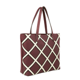 Refined Plum Crisscross Tote Bag for Women