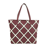 Refined Plum Crisscross Tote Bag for Women