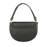Classic Black Flap Saddle Handbag for Women