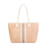 Sophisticated Mauve Stripe Tote Bag for Women