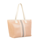 Sophisticated Mauve Stripe Tote Bag for Women