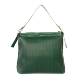 Stylish Green Textured Pleated Tote Bag for Women