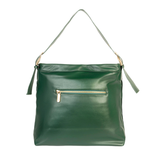 Stylish Green Textured Pleated Tote Bag for Women